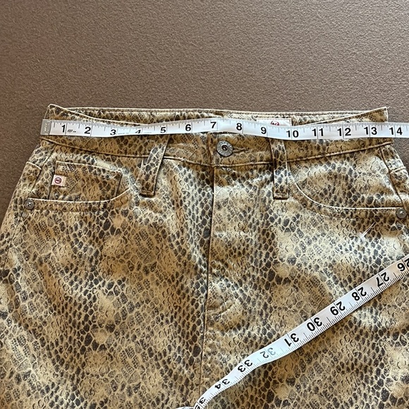 AG Jeans NWT The Vera Snakeskin Mini Skirt Size 27 - Picture 10 of 11